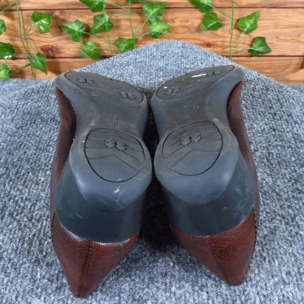 Naturalizer Ashley Women Wedge Loafer Size 8.5 Professional Work Brown‎ Leather